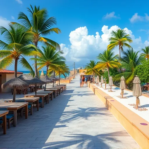 Playa del Carmen in Mexico city which is a beach town has beautiful beaches and a worldly vibe